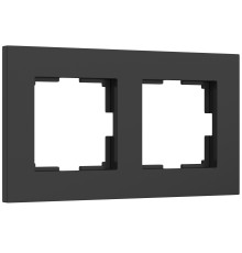 Рамка из поликарбоната на 2 поста Slab черный софт W0022908