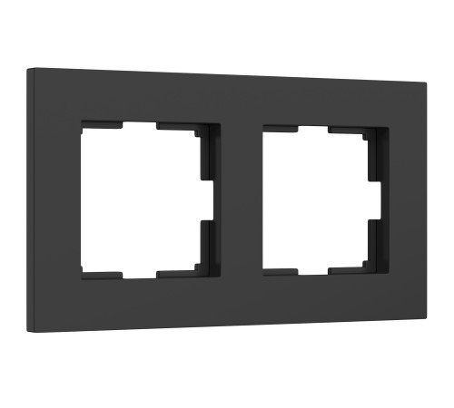 Рамка из поликарбоната на 2 поста Slab черный софт W0022908