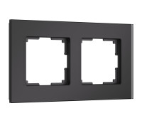 Рамка из стекла на 2 поста Senso черный soft-touch W0023108