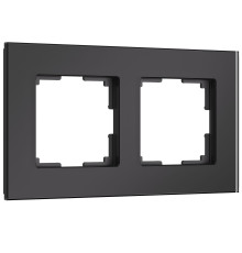Рамка из стекла на 2 поста Senso черный soft-touch W0023108