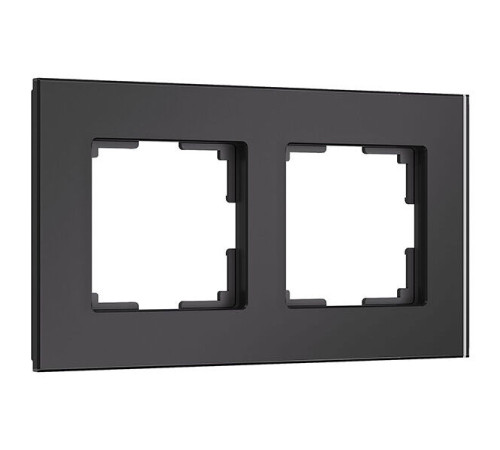 Рамка из стекла на 2 поста Senso черный soft-touch W0023108