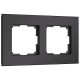 Рамка из стекла на 2 поста Senso черный soft-touch W0023108