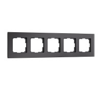 Рамка из стекла на 5 постов Senso черный soft-touch W0053108