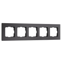 Рамка из стекла на 5 постов Senso черный soft-touch W0053108