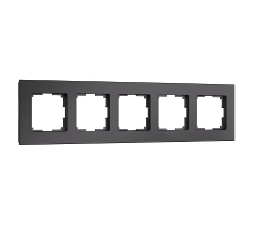 Рамка из стекла на 5 постов Senso черный soft-touch W0053108