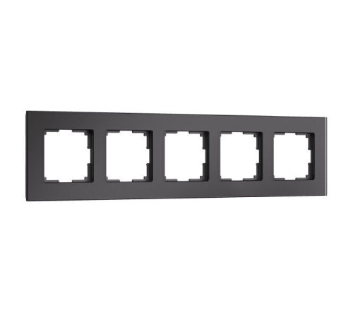 Рамка из стекла на 5 постов Senso черный soft-touch W0053108