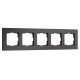 Рамка из стекла на 5 постов Senso черный soft-touch W0053108