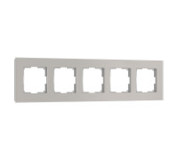Рамка из стекла на 5 постов Senso дымчатый soft-touch W0053117