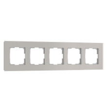 Рамка из стекла на 5 постов Senso дымчатый soft-touch W0053117