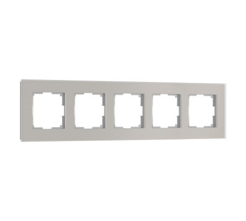 Рамка из стекла на 5 постов Senso дымчатый soft-touch W0053117