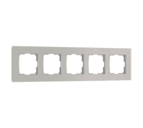 Рамка из стекла на 5 постов Senso дымчатый soft-touch W0053117