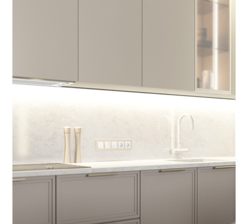 Рамка из стекла на 5 постов Senso шампань soft-touch W0053111