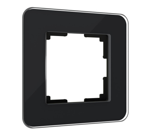 Рамка из стекла на 1 пост Elite черный W0012448