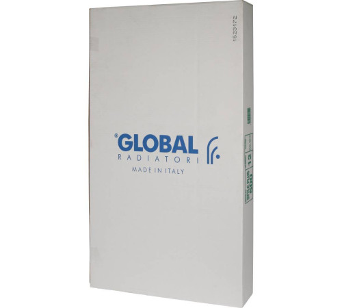 Радиатор биметаллический Global STYLE PLUS 500 12 секций боковое подключение белый RAL 9010 STP05001012