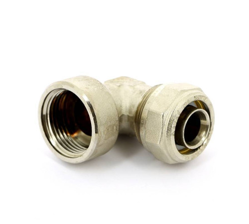 Угольник обжимной Tiemme 26х1 внутренняя резьба никелированный 1600052