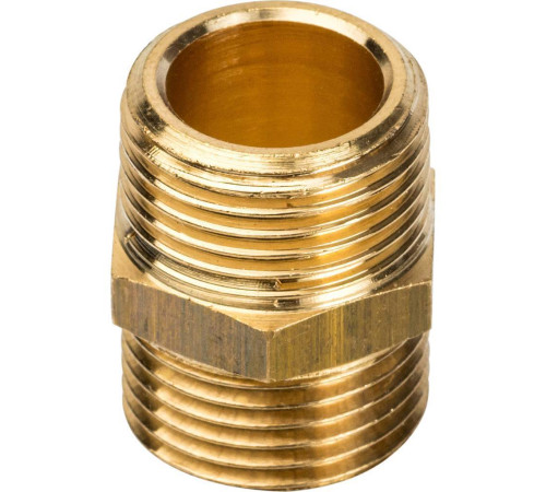 Ниппель STOUT 3/8 НР-НР латунный SFT-0003-003838