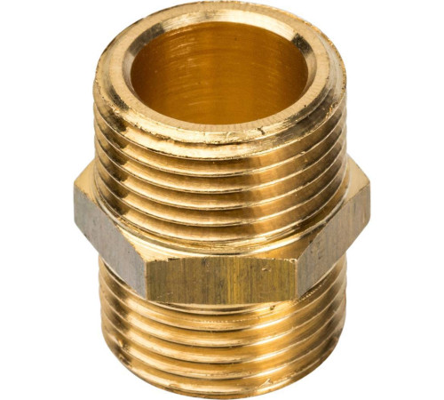 Ниппель STOUT 3/8 НР-НР латунный SFT-0003-003838