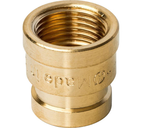 Муфта переходная латунная STOUT ВВ 1/2x3/8 SFT-0005-001238