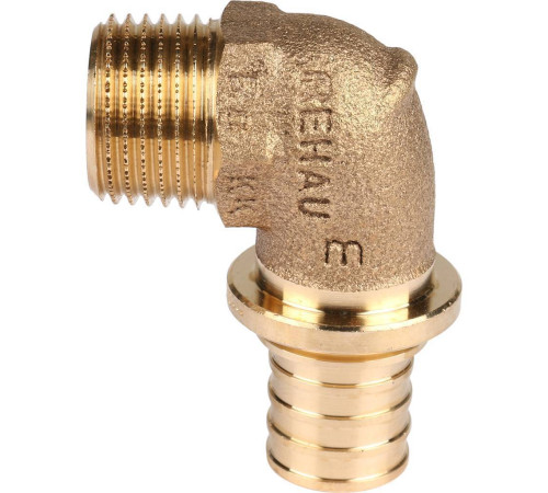 Угольник-переходник REHAU RAUTITAN RX+ 20-R 1/2 наружная резьба бронза 14563481001