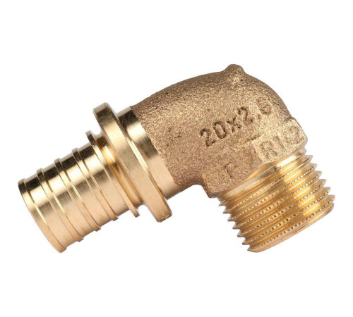 Угольник-переходник REHAU RAUTITAN RX+ 20-R 1/2 наружная резьба бронза 14563481001