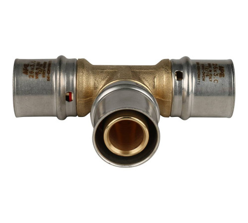 Тройник пресс STOUT равнопроходный для металлопластиковых труб 26х26х26 мм SFP-0006-262626