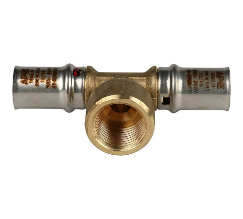 Тройник-переходник пресс STOUT с внутренней резьбой 16х1/2х16 SFP-0007-001216