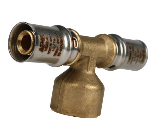 Тройник-переходник пресс STOUT с внутренней резьбой 16х1/2х16 SFP-0007-001216