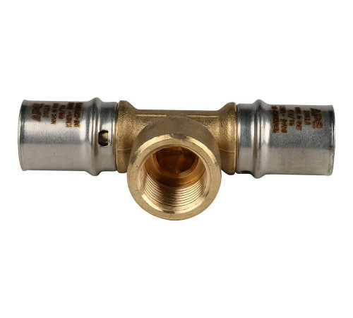 Тройник-переходник пресс STOUT с внутренней резьбой 20х1/2х20 SFP-0007-001220