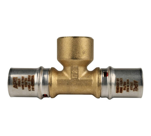 Тройник-переходник пресс STOUT с внутренней резьбой 20х1/2х20 SFP-0007-001220