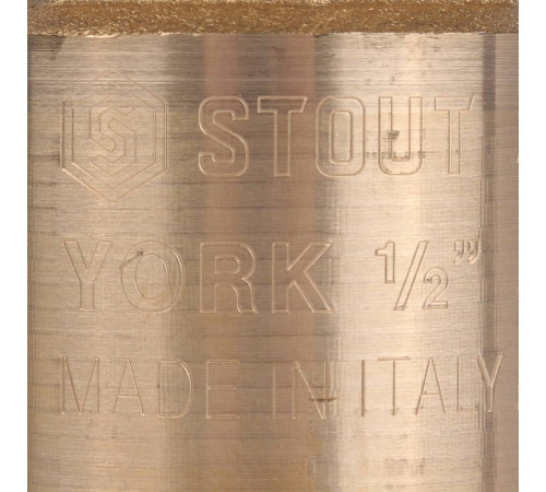 Клапан обратный пружинный муфтовый STOUT 1/2 с пластиковым седлом SVC-0012-000015