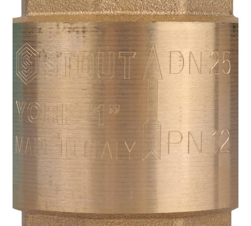 Клапан обратный пружинный муфтовый STOUT 1 с пластиковым седлом SVC-0012-000025