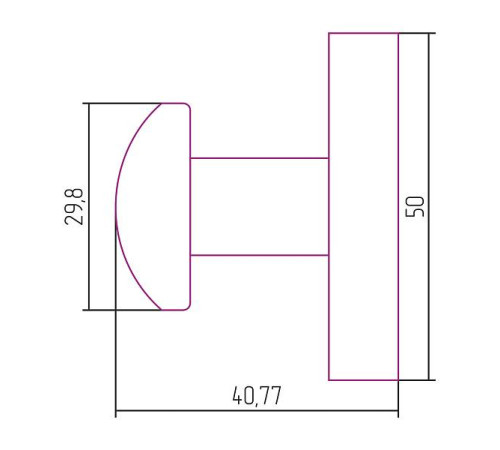 Крючок настенный Сунержа Сфера L 50 сине-серый 7031-3006-0000