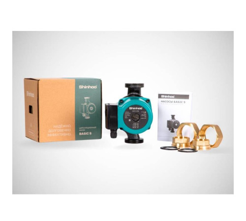 Насос циркуляционный Shinhoo BASIC S 25-6S 130 мм с гайками 71211007