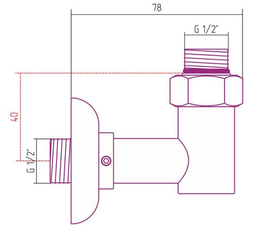 Набор комплектующих для полотенцесушителя Стилье G 1/2 НР x G 1/2 НР 2 шт 03003-1212