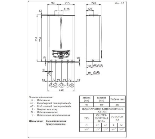 Котел газовый настенный Immergas Nike Mythos 24 3 R двухконтурный атмосферный 3.026938