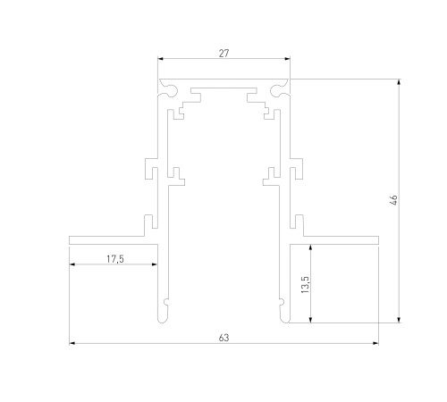 Slim Magnetic Шинопровод встраиваемый под ГКЛ 12,5мм белый (3м) 85208/00 85208/00