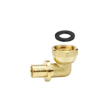 Угольник аксиальный VARMEGA Slide-fit 16х3/4 ВР с накидной гайкой 90° VM51912