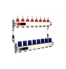 Коллекторная группа Varmega с расходомерами из нержавеющей стали 1 x 3/4 EK 8 контуров VM15108