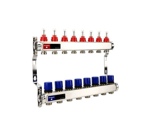 Коллекторная группа Varmega с расходомерами из нержавеющей стали 1 x 3/4 EK 8 контуров VM15108