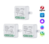 Комплект из 3 умных реле HOMMYN 2 канала без нейтрали 3RLZBNN02