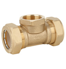 Тройник обжимной Gappo с внутренней резьбой 15х1/2х15 мм НС-1441573