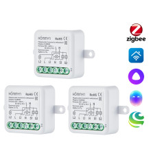 Комплект из 3 умных реле HOMMYN 2 канала с нейтралью 3RLZBN02