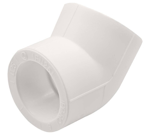 Угольник 45° PP-R THERMOLIGHT 25 мм белый НС-1620653