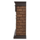 Портал для электрокамина Firelight Bricks Wood 25 камень коричневый шпон темный дуб НС-1525998