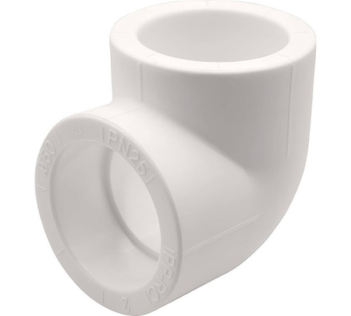 Угольник 90° PP-R THERMOLIGHT 50 мм белый НС-1620662