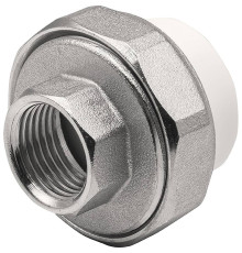 Муфта комбинированная разъемная THERMOLIGHT PP-R ВР 25х1/2 белая НС-1620520