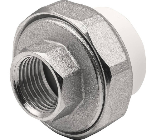 Муфта комбинированная разъемная THERMOLIGHT PP-R ВР 25х1/2 белая НС-1620520