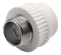 Муфта комбинированная THERMOLIGHT PP-R НР 32х1 белая НС-1620510
