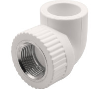 Угольник комбинированный 90° PP-R THERMOLIGHT 25 мм x 3/4 ВР белый НС-1620667