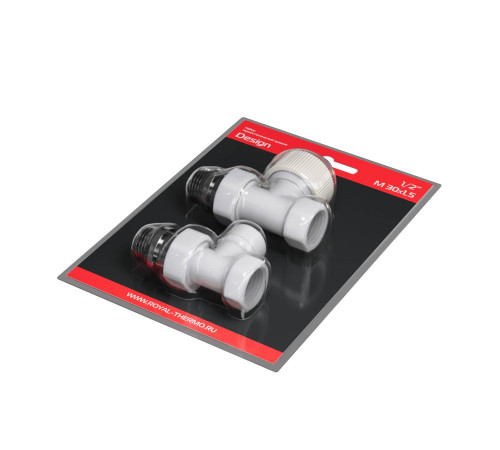 Набор термостатический прямой Royal Thermo Design 1/2 M30x1,5 Белый НС-1640376